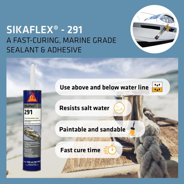 Diskon Sikaflex 291 Marine Adhesive Sealant Black 310Ml