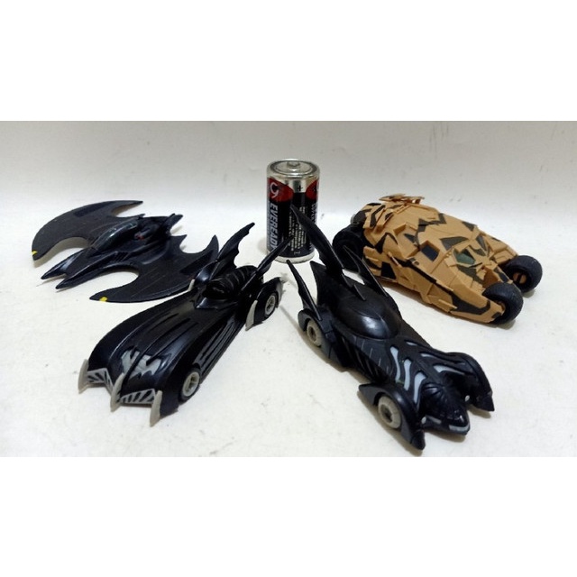 Set diecast alloy caltex batmobile batwing miniature vintage display car