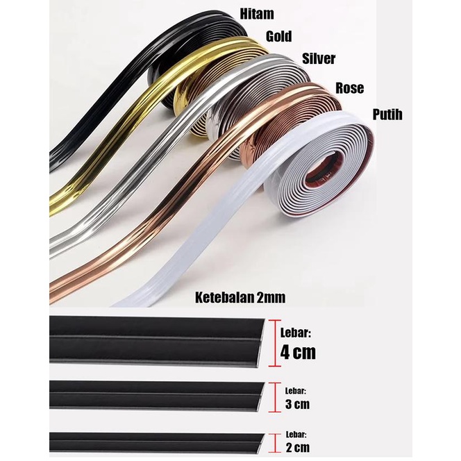 GASS. LIS STRIP SUDUT SIKU DINDING MEJA BORDER DEKORASI LEMARI STIKER TEMBOK