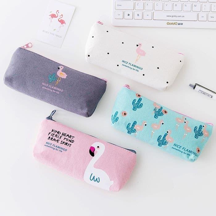 

Tempat Pensil Model Kain Nice Flamingo / Pencil Box Unik
