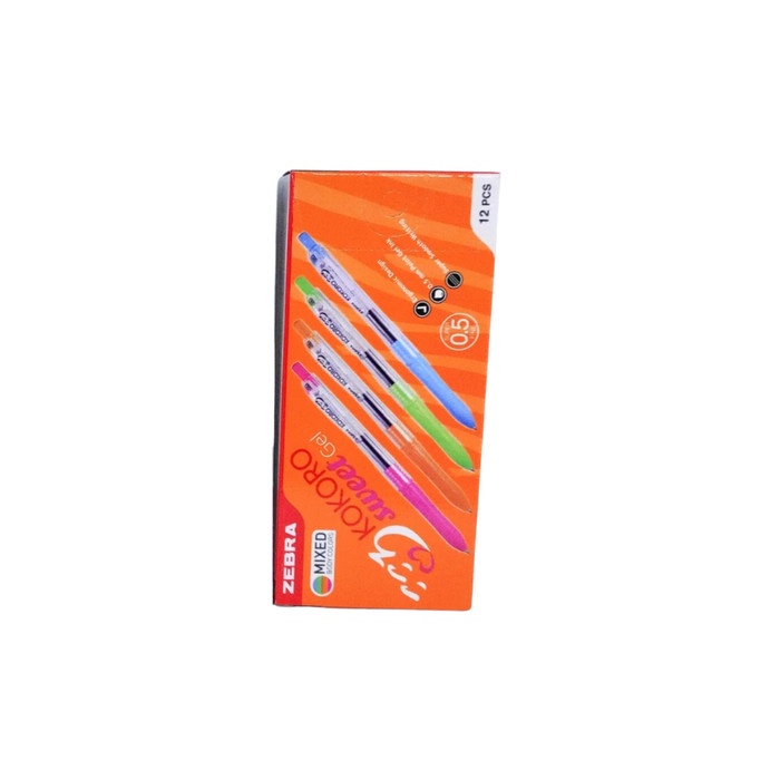 

Pulpen Gel Zebra Kokoro Sweet Kokoro 0.5 mm Hitam/ Biru/ Merah/ Blue Black - Lusin