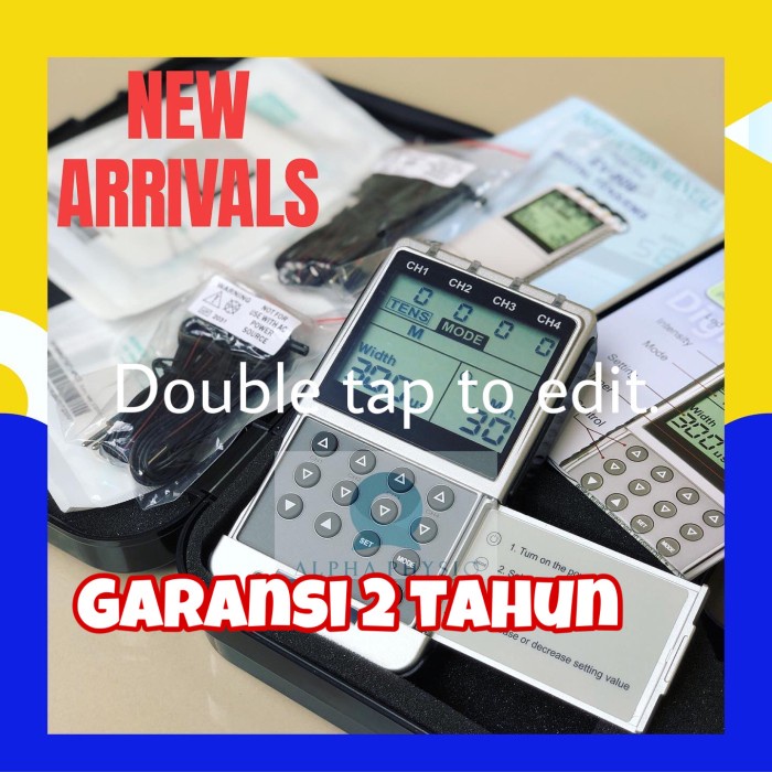 STOK READY. TENS NMES FISIOTERAPI PORTABLE 4 CHANNEL