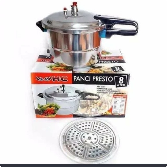 BIG SALE panci presto 8 liter stainless steel peralatan dapur masak daging ikan