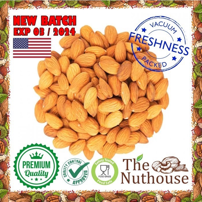 

(TopSeller) Almond Whole Premium RAW / Kacang Almond Mentah Utuh NPX 27/30