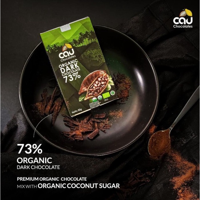 

(TopSeller) Dark Chocolate Coklat 73% 50 gr - Cau Chocolates