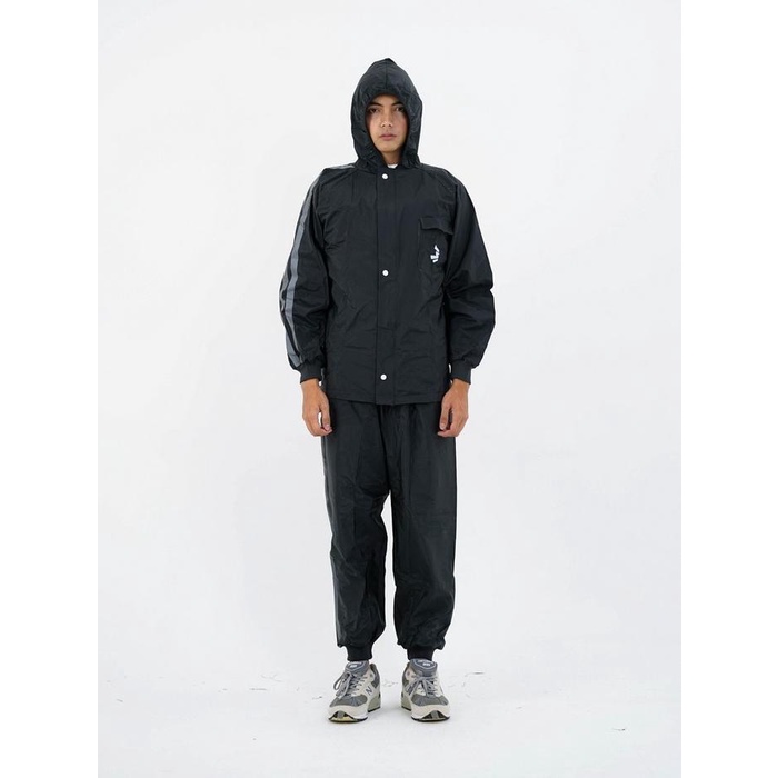 3Second Jas Hujan Pria Wanita Regular Fit Raincoat Setelan Reflective Buzz OL-C150125
