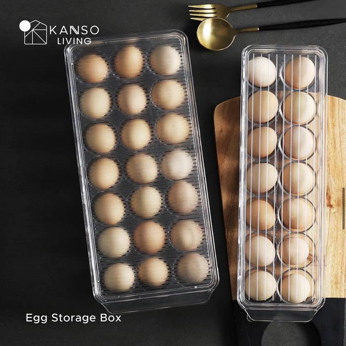 Kanso Living Kotak Penyimpanan Telur Egg Box Akrilik - 18 Lubang