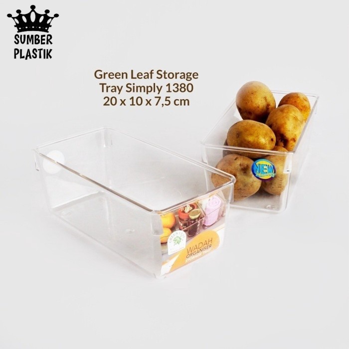 GREEN LEAF Storage Tray Simply 1380 Wadah Serbaguna Acrilic Transparan