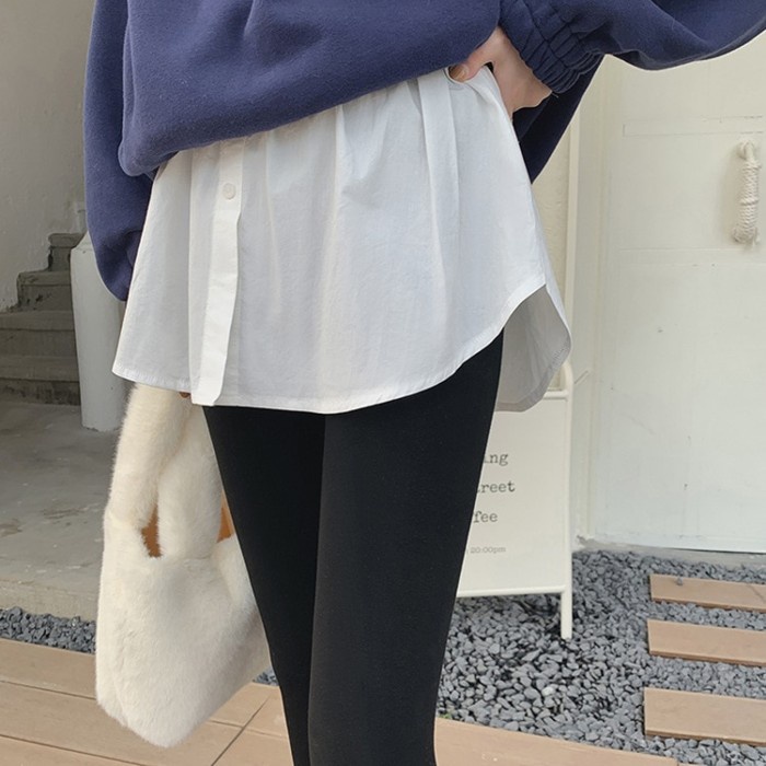 ROK KEMEJA PALSU SAMBUNGAN BAJU / ROK SAMBUNGAN KANCING / ROK MINI