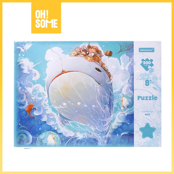 OHSOME - Mainan Anak Jigsaw Puzzle Gubu 2D Jigsaw Puzzle DIY 500 Pcs Dream Series Advanced White