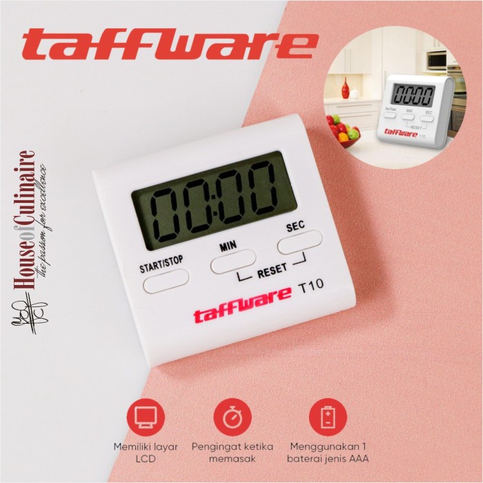 Digital Kitchen Timer Masak Dapur Taffware Digital Alarm Clock