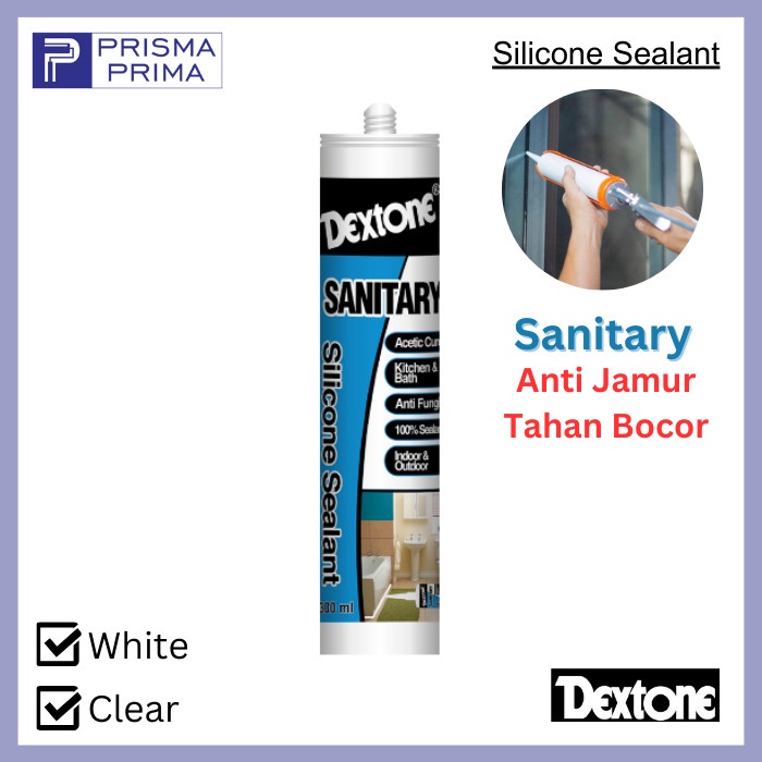 Silicone Sealant Dextone Sanitary Anti Jamur Bocor Lem Kaca