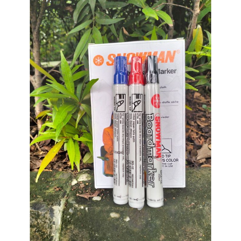 

Spidol Snowman Whiteboard Bg12 Warna Merah 1 Lusin Isi 12Pcs