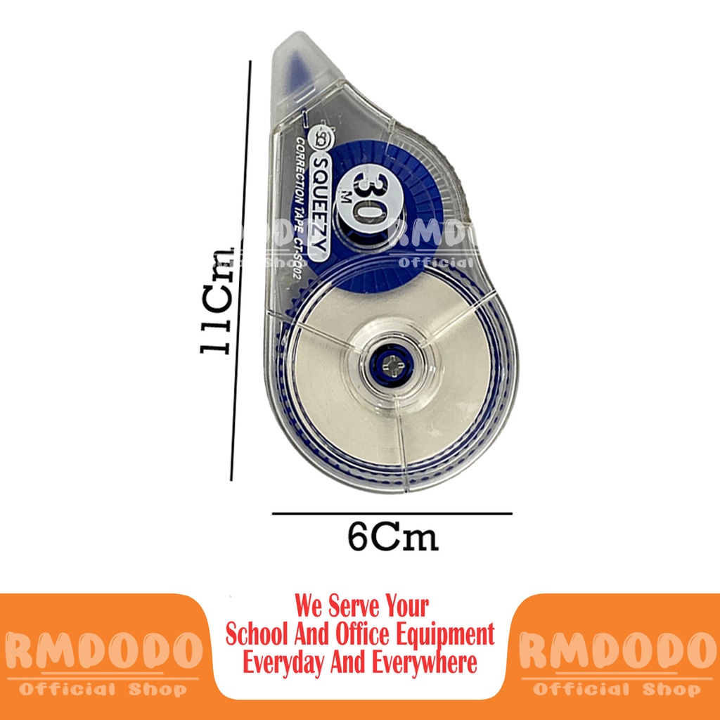 

Rmdodo - Correction Tape 30M Isi 2 / Tip-Ex / Tip-Ex Kertas / Correction Pen Ct-Sq02 / Tipex Roll