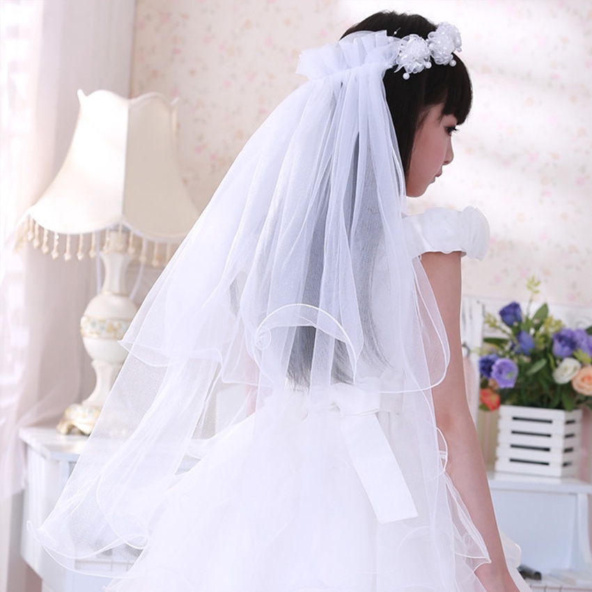 Bando Veil Pengapit Mahkota Bunga Hijab Anak