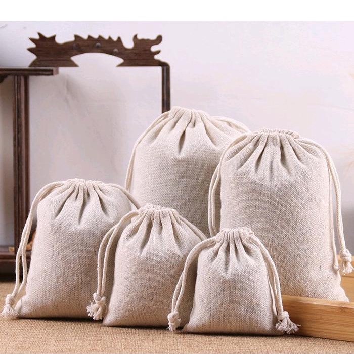 MURAH Pouch Serut Serbaguna/ Souvenir/ Bungkus Souvenir Bahan BURLAP/ KAIN GONI