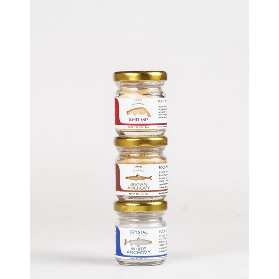 

Crystal of the Sea - (Set of 3 Jar 20GR) White Anchovy + Brown Anchovy + Shrimp Powder / Bubuk MPASI