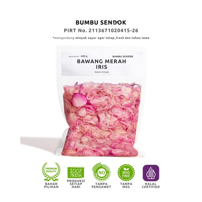 

BUMBU SENDOK Refill Bawang Merah Iris dalam Minyak / Sliced Shallot