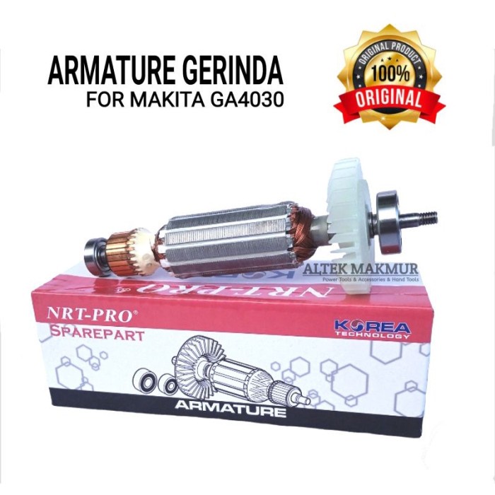 (Expert) NRT PRO Armature Mesin Gerinda MAKITA GA4030 / GA 4030 / Angker Dinamo Grenda Grinda MAKITA
