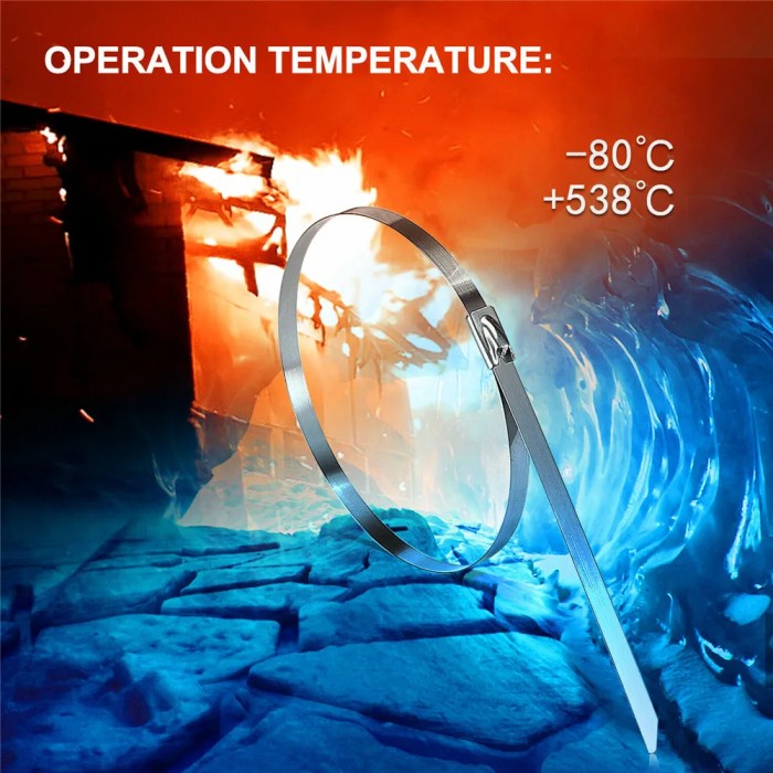 

(Expert) BABYBOZ - 100PCS PREMIUM ISFRIDAY Kabel Ties Stainless Steel Anti Karat Multifungsi 100 PCS