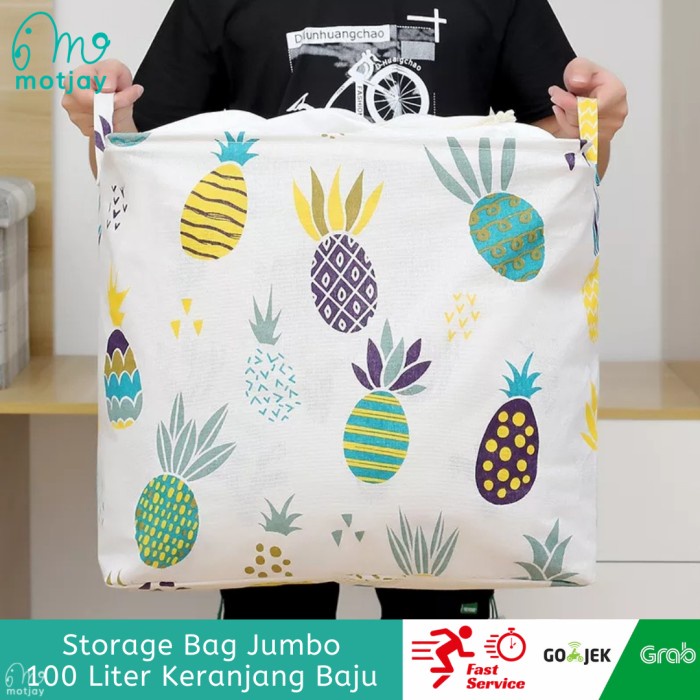 Storage Bag 100 Liter Jumbo Keranjang Baju Storage Box Jumbo