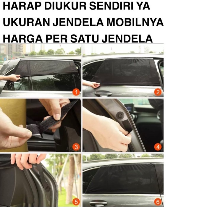 (Expert) KELAMBU JARING TIRAI JENDELA MOBIL ANTI NYAMUK ANTI DEBU ANTI UV