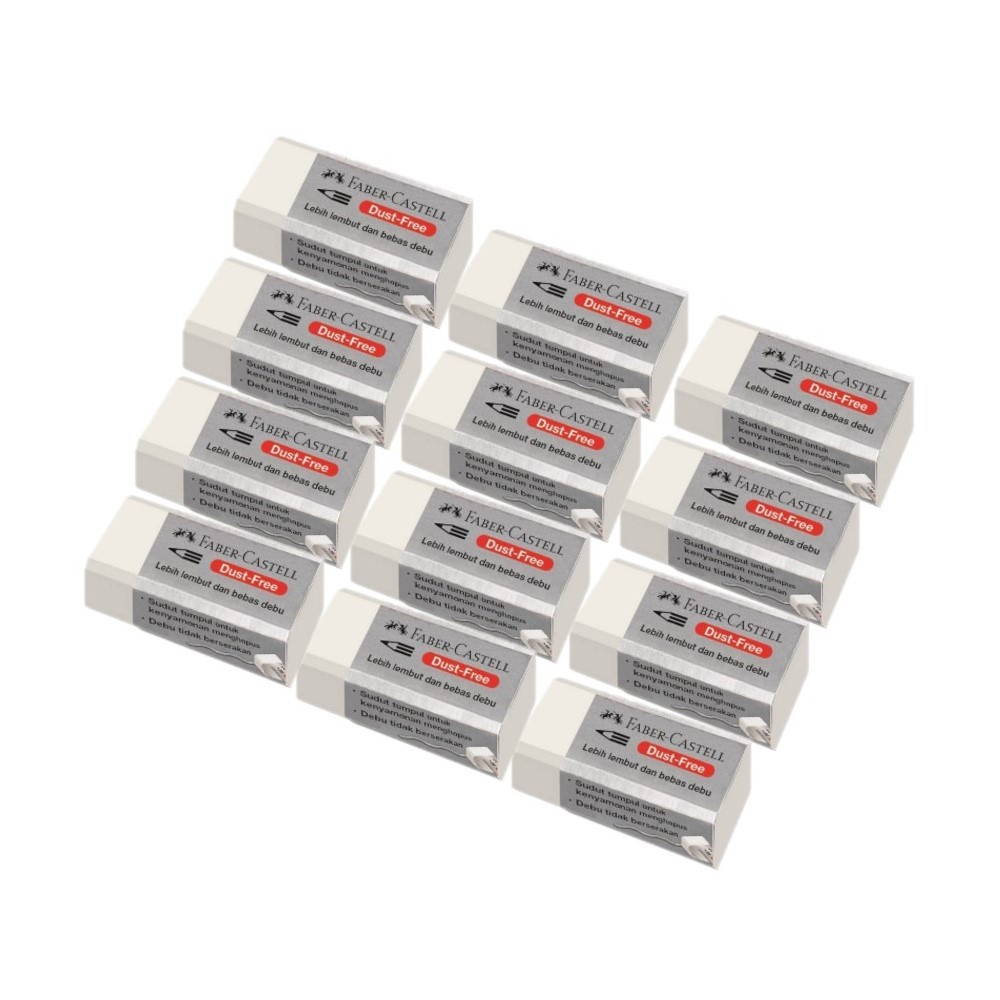 

[LUSIN] Penghapus / Eraser Pensil - Faber Castell Dust Free Kecil MURAH
