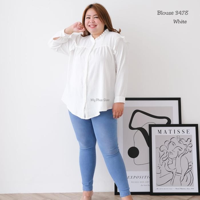 (Expert) Blouse Crinkle Jumbo Wanita 3478, Ld 125, 130 & 145 cm