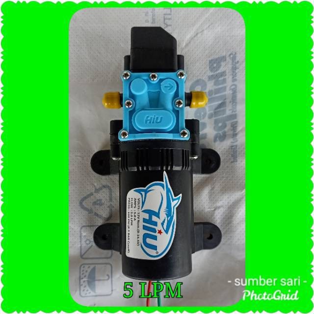 (Expert) pompa air dc 12 volt 5 LPM HIU soket soket
