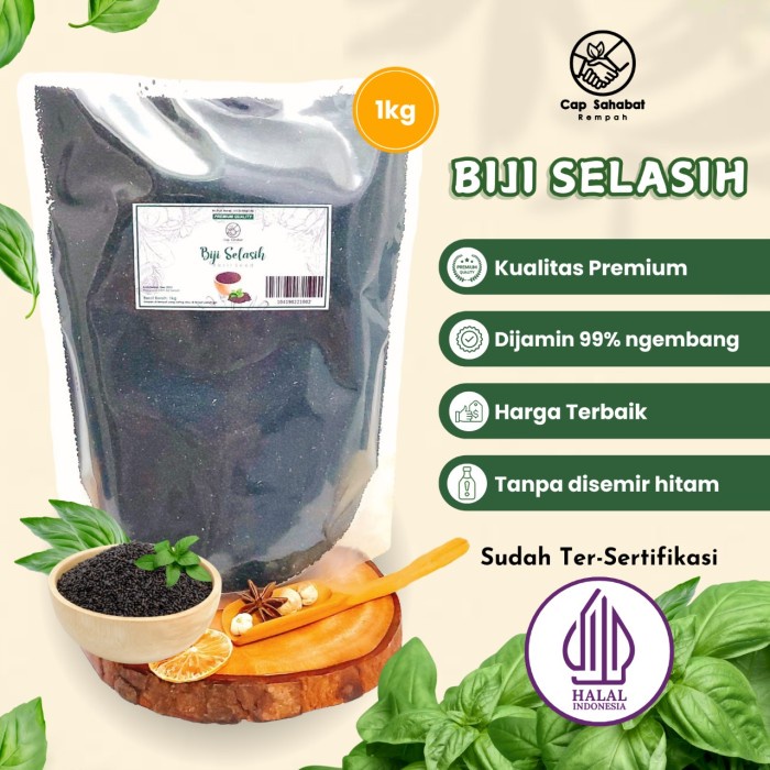 

[dch] - 1Kg Biji Selasih Super / Basil Seed 100% PREMIUM