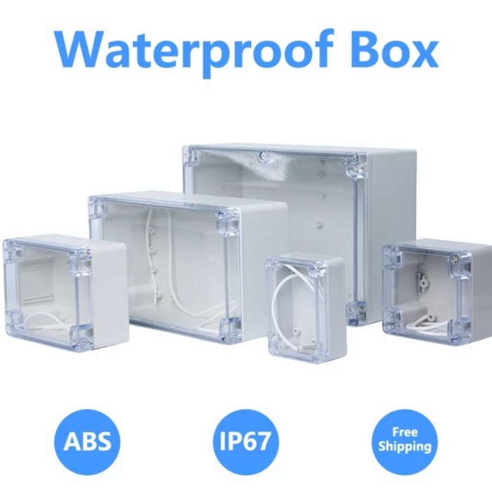 kotak abs tahan air ip65 / ip67 junction box tempat rangkaian outdoor