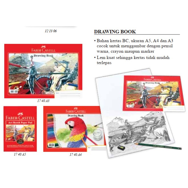 

IK! Faber Castell Sketch Book Drawing Book A4