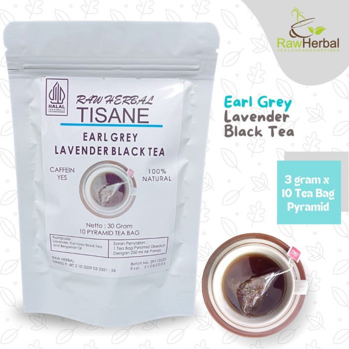 

BEST !! Earl Grey Lavender Tea / Tea Bag Pyramid 3gr x 10 Tea Bag Pyramid
