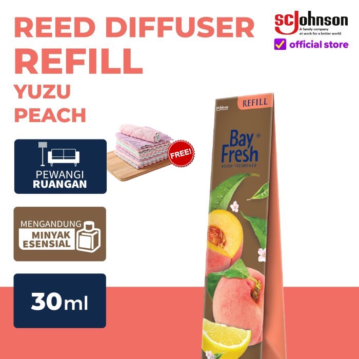 Bayfresh Reed Diffuser Refill Pengharum Ruangan Yuzu Peach