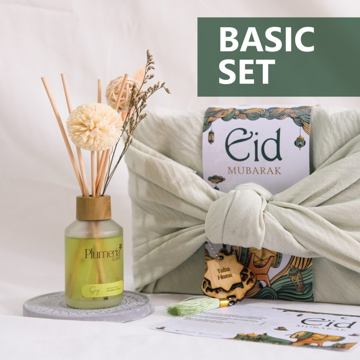 Plumeria Essential Idul Fitri Edition Reed Diffuser Pengharum Ruangan - Sejenak, Basic Set