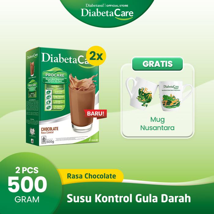 

BUY 2 DIABETACARE MILK CHOCOLATE 500G FREE MUG NUSANTARA BEST SELLER
