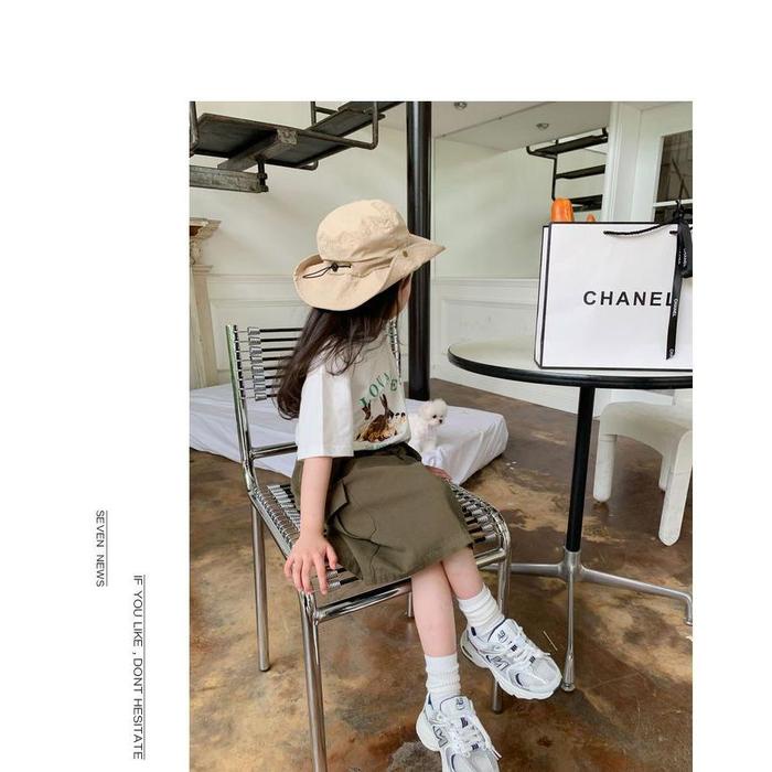 SALE TERBARU SET ROK CARGO ANAK PEREMPUAN FASHION ANAK PEREMPUAN SET CARGO ATASAN LENGAN