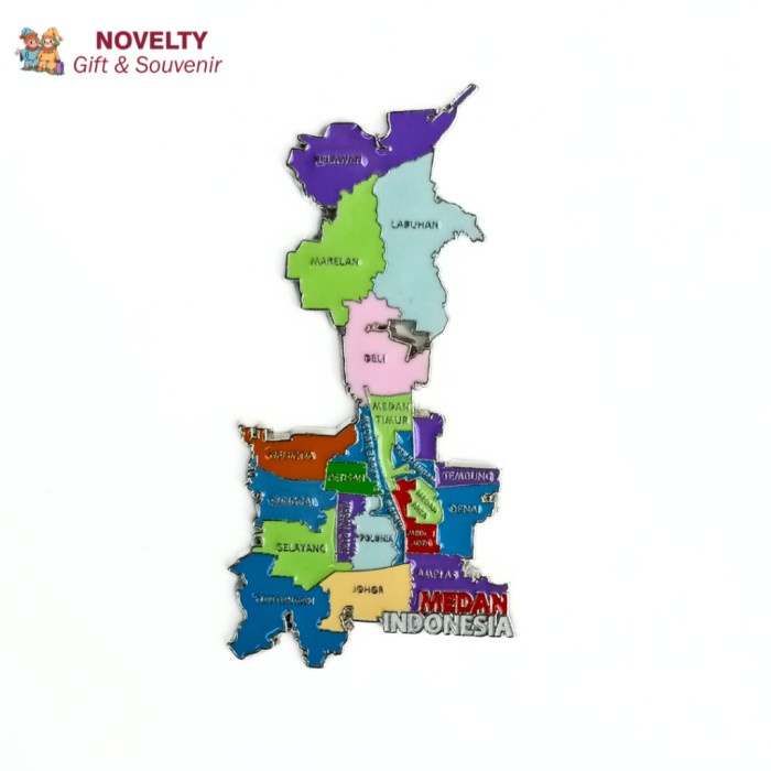serba- Magnet / tempelan kulkas metal Medan souvenir Indonesia