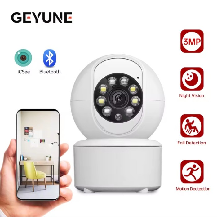 IP Camera 8MP CCTV Wifi 360 PTZ Smart CCTV Aplikasi ICsee