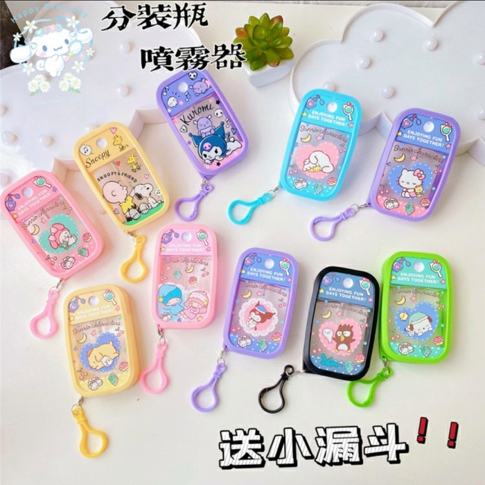 (Expert) Gantungan Tas Tempat Hand Sanitizer Spray Sanrio (Botol+Gantungan)