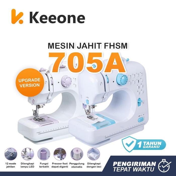 

KEEONE705AMesin Jahit Mini Portabel 705A 12 Stitch Pola 1 Mesin Jahit Listrik Pakaian Jahit Tangan