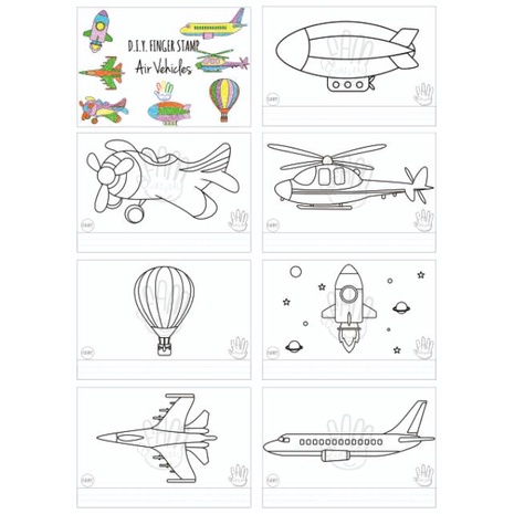 

IK! DIY Finger stamp Family / Occupation / School / Clothes / Transportation