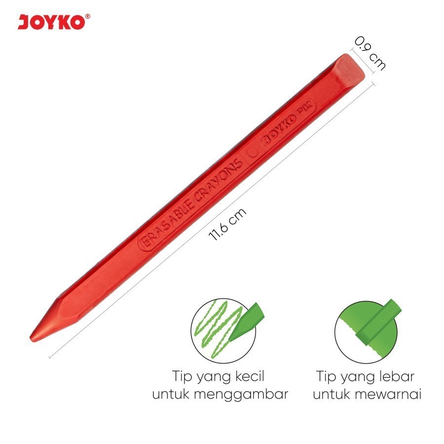 

IK! Joyko Clear Crayon Erasable CLCR-AC-24 / Krayon Bersih Dapat Dihapus