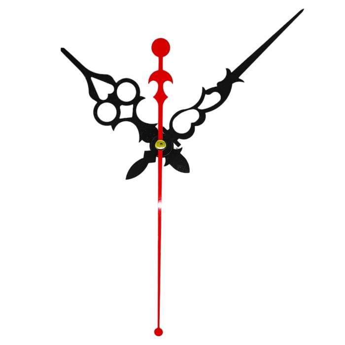 (Expert) Jarum Jam Dinding Besar Panjang Motif Ukir