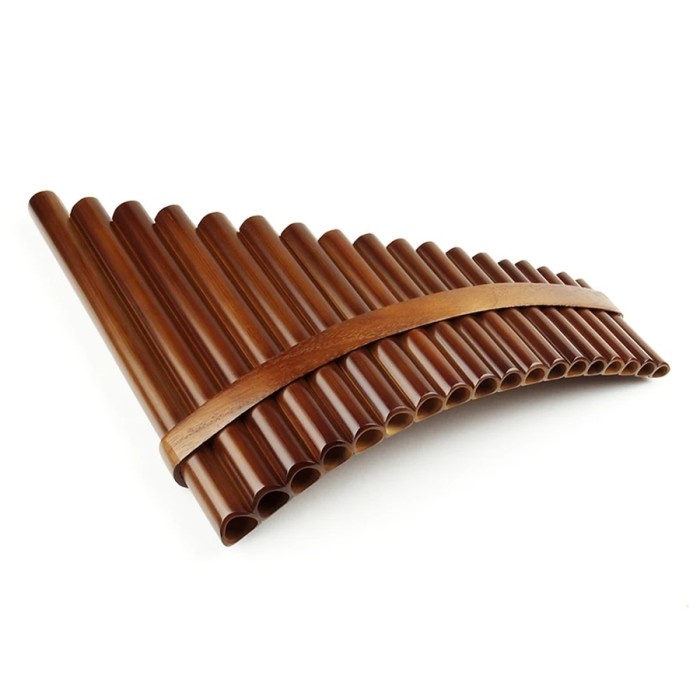 18 Pipes Bamboo Made Pan flute Brown Pan Flute F Key Pan Pipes