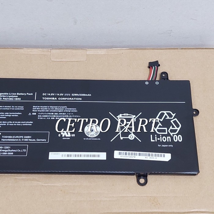 Baterai Toshiba Portege Z30 Z30-B Z30-A Z30-A1301 5136 Pa5136U-1Brs