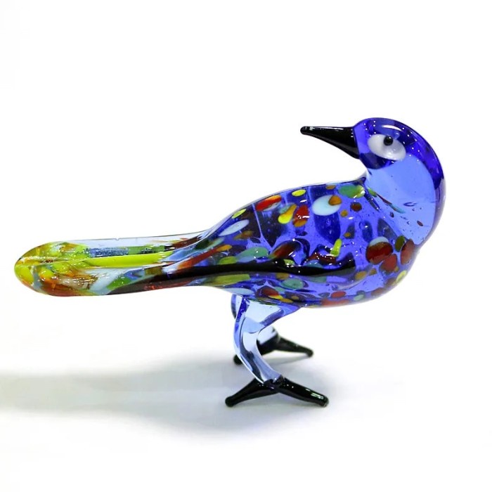 Custom Murano Glass Bird Figurines Colorful Cute Animals Crafts Small