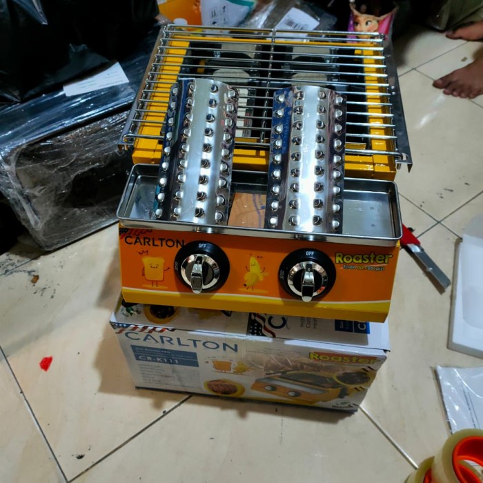 kompor panggangan sosis/bakso bakar 2 tungku