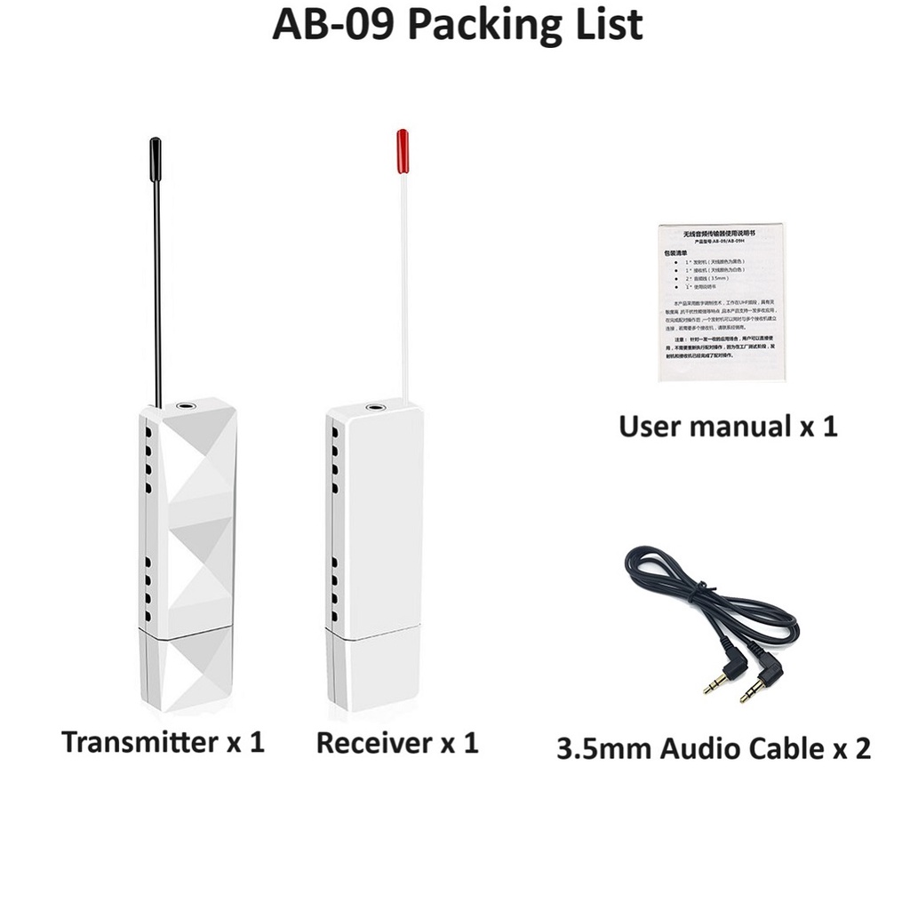 90 Meters Uhf Band Wireless Audio Transceiver Hifi Digital Wireless Audio Transmitter And Receiver