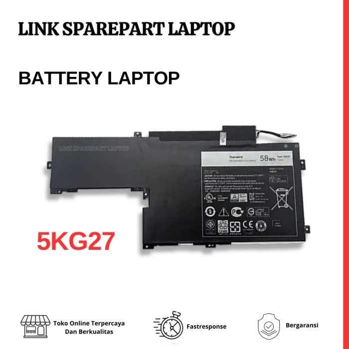 Baterai 5Kg27 Laptop Battery For Del Inspiron 14 7000 7437 14Hd-2608T 14Hd-1508 14Hd-2508 14Hd-1608T